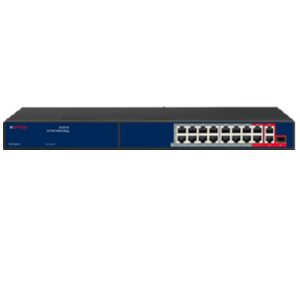 CP Plus 16 Port AI PoE Switch 2 Giga and 1 Giga SFP (1 Combo) Uplink Port-CP-ANW-HP16G2F1-N30