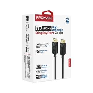 Promate 8K DisplayPort to DisplayPort Cable – 2M Ultra HD Display Cable (Model: DPLink‑200)